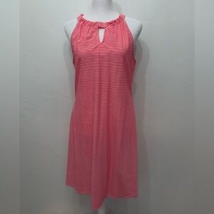 Jude Connelly Coral Stripe Sleeveless Dress, New with Tags, M